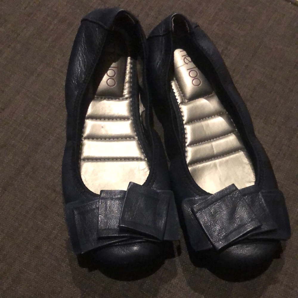 Me Too Blue Flats Comfortable Slip-On Loafers